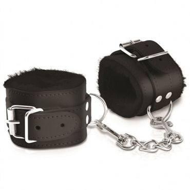 Pipedream Fetish Cumfy Cuffs, черные, Наручники с мехом Pipedream Fetish Cumfy Cuffs, черные, Наручники с мехом