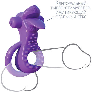 Pipedream Fantasy C-Ringz Lovely Licks Couples Ring, фиолетовое - фото 7 Pipedream Fantasy C-Ringz Lovely Licks Couples Ring, фиолетовое - фото 7