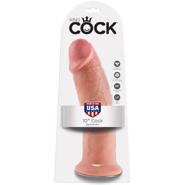 Pipedream King Cock 25 см, телесный, Фаллоимитатор на присоске Pipedream King Cock 25 см, телесный, Фаллоимитатор на присоске