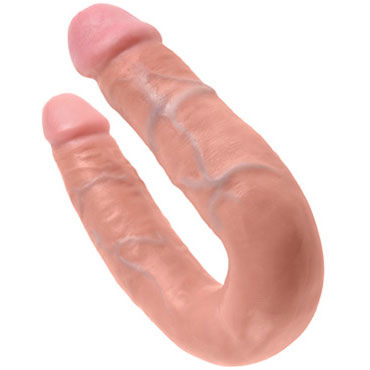 Pipedream King Cock U-Shaped Medium Double Trouble, телесный, Анально-вагинальный фаллоимитатор среднего размера и другие товары Pipedream с фото Pipedream King Cock U-Shaped Medium Double Trouble, телесный, Анально-вагинальный фаллоимитатор среднего размера и другие товары Pipedream с фото