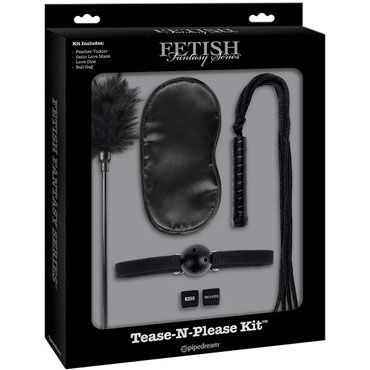 Pipedream Tease-N-Please Kit, черный, Набор для интимных удовольствий Pipedream Tease-N-Please Kit, черный, Набор для интимных удовольствий