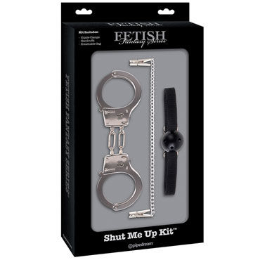 Pipedream Shut Me Up Kit, серебристый, Набор для интимных удовольствий Pipedream Shut Me Up Kit, серебристый, Набор для интимных удовольствий
