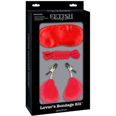 Pipedream Lovers Bondage Kit, красный, Набор для интимных удовольствий Pipedream Lovers Bondage Kit, красный, Набор для интимных удовольствий