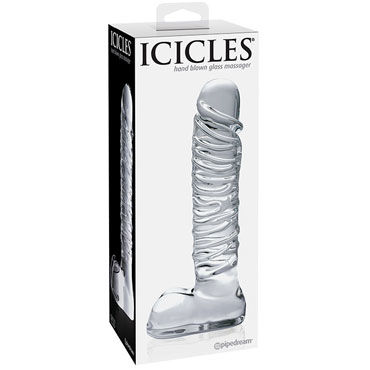 Pipedream Icicles № 63, прозрачный, Стеклянный фаллоимитатор Pipedream Icicles № 63, прозрачный, Стеклянный фаллоимитатор