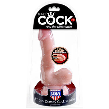 Pipedream Dual Density King Cock with Balls 16,5 см, телесный - фото, отзывы Pipedream Dual Density King Cock with Balls 16,5 см, телесный - фото, отзывы