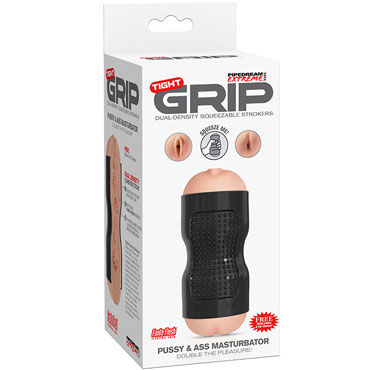 Pipedream Pussy & Ass Masturbator, черный, Мастурбатор двусторонний вагина-анус Pipedream Pussy & Ass Masturbator, черный, Мастурбатор двусторонний вагина-анус
