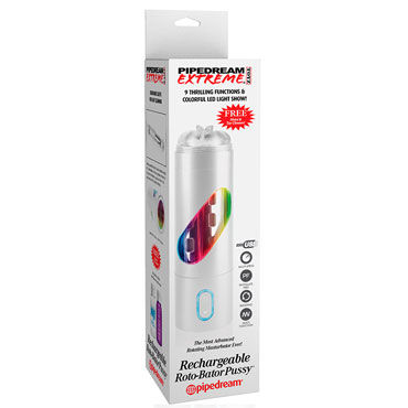 Pipedream Rechargeable Roto-Bator Pussy, белый, Мастурбатор-ротатор, вагина Pipedream Rechargeable Roto-Bator Pussy, белый, Мастурбатор-ротатор, вагина