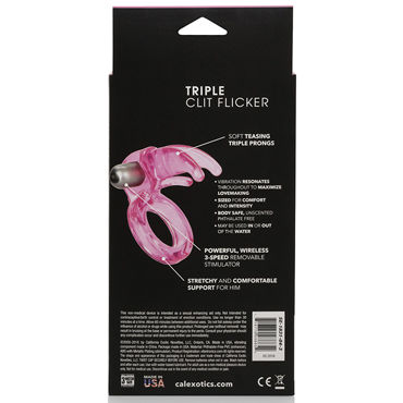 Новинка раздела Секс игрушки - California Exotic Triple Clit Flicker, розовое Новинка раздела Секс игрушки - California Exotic Triple Clit Flicker, розовое