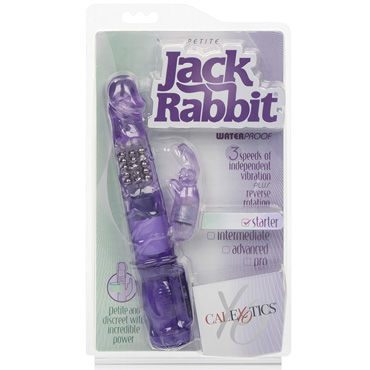 California Exotic Petiti Jack Rabbit, фиолетовый, Вибромассажер с ротацией California Exotic Petiti Jack Rabbit, фиолетовый, Вибромассажер с ротацией