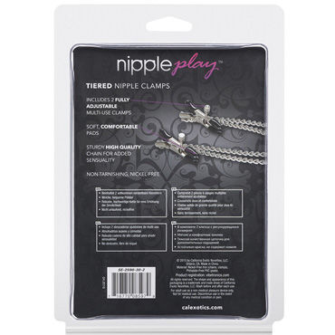 California Exotic Nipple Play Tiered Nipple Clamps, серебристые, Зажимы на соски с цепочкой и другие товары California Exotic с фото California Exotic Nipple Play Tiered Nipple Clamps, серебристые, Зажимы на соски с цепочкой и другие товары California Exotic с фото