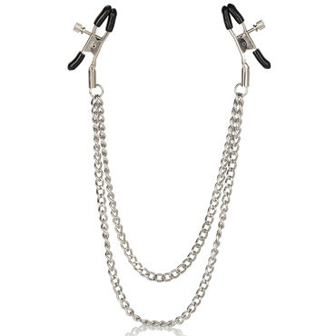 California Exotic Nipple Play Tiered Nipple Clamps, серебристые, Зажимы на соски с цепочкой California Exotic Nipple Play Tiered Nipple Clamps, серебристые, Зажимы на соски с цепочкой