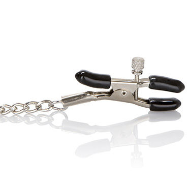 California Exotic Nipple Play Triple Intimate Clamps, серебристые - Зажимы на соски с цепочкой - купить в секс шопе California Exotic Nipple Play Triple Intimate Clamps, серебристые - Зажимы на соски с цепочкой - купить в секс шопе