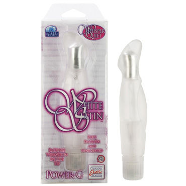 California Exotic White Satin Power G, белый, Вибромассажер точки G California Exotic White Satin Power G, белый, Вибромассажер точки G