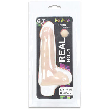 Kanikule Real Body 17см, телесная, Насадка Harness с мошонкой Kanikule Real Body 17см, телесная, Насадка Harness с мошонкой