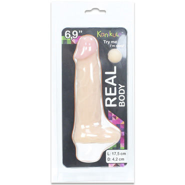Kanikule Real Body 17,5см, телесная, Насадка Harness с мошонкой Kanikule Real Body 17,5см, телесная, Насадка Harness с мошонкой