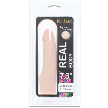 Kanikule Real Body 18,5см, телесная, Насадка Harness с коннектором Kanikule Real Body 18,5см, телесная, Насадка Harness с коннектором
