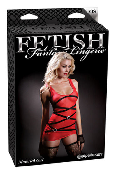 Fetish Fantasy Lingerie Material Girl - Платье, стринги, ажурные чулки и перчатки - купить в секс шопе Fetish Fantasy Lingerie Material Girl - Платье, стринги, ажурные чулки и перчатки - купить в секс шопе