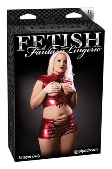Fetish Fantasy Lingerie Dragon Lady - Топ и юбка на шнуровке, стринги - купить в секс шопе Fetish Fantasy Lingerie Dragon Lady - Топ и юбка на шнуровке, стринги - купить в секс шопе