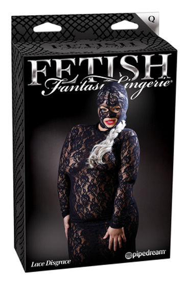 Fetish Fantasy Lingerie Lace Disgrace - Кружевное платье с маской - купить в секс шопе Fetish Fantasy Lingerie Lace Disgrace - Кружевное платье с маской - купить в секс шопе