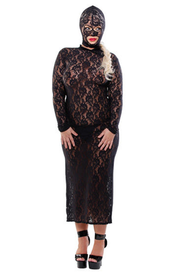 Fetish Fantasy Lingerie Lace Disgrace, Кружевное платье с маской Fetish Fantasy Lingerie Lace Disgrace, Кружевное платье с маской