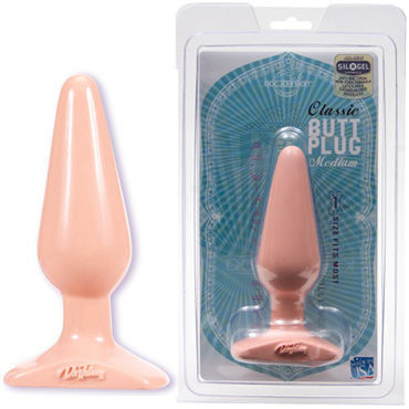 Doc Johnson Butt Plug Medium телесный, Анальная пробка с гладкой поверхностью Doc Johnson Butt Plug Medium телесный, Анальная пробка с гладкой поверхностью