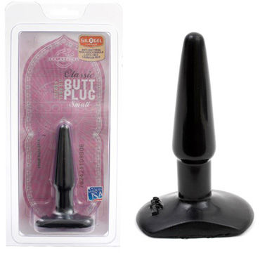 Doc Johnson Butt Plug Small черный, Анальная пробка с гладкой поверхностью Doc Johnson Butt Plug Small черный, Анальная пробка с гладкой поверхностью