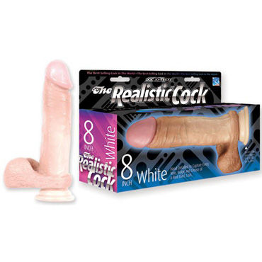 Doc Johnson Realistic Cock 20,5 см, телесный, Реалистичный фаллоимитатор на присоске Doc Johnson Realistic Cock 20,5 см, телесный, Реалистичный фаллоимитатор на присоске