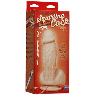 Doc Johnson Squirting Realistic Cock, Фаллоимитатор с имитацией семяизвержения Doc Johnson Squirting Realistic Cock, Фаллоимитатор с имитацией семяизвержения