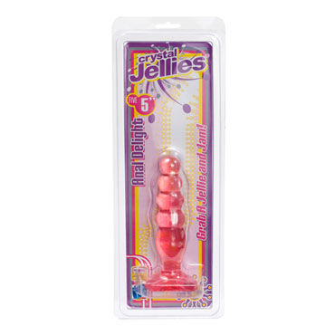 Doc Johnson Crystal Jellies розовый - Анальная пробка в форме елочки - купить в секс шопе Doc Johnson Crystal Jellies розовый - Анальная пробка в форме елочки - купить в секс шопе