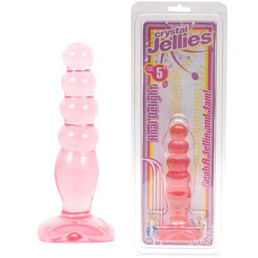 Doc Johnson Crystal Jellies розовый, Анальная пробка в форме елочки Doc Johnson Crystal Jellies розовый, Анальная пробка в форме елочки