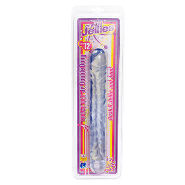 Doc Johnson Crystal Jellies Jr Double, прозрачный - Двухсторонний фаллоимитатор - купить в секс шопе Doc Johnson Crystal Jellies Jr Double, прозрачный - Двухсторонний фаллоимитатор - купить в секс шопе