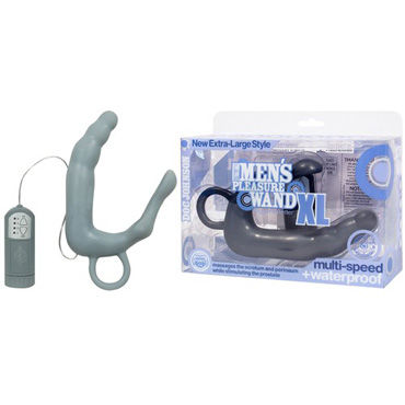 Doc Johnson Mens Pleasure XL, серый, Стимулятор простаты большого размера Doc Johnson Mens Pleasure XL, серый, Стимулятор простаты большого размера