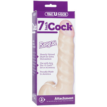 Doc Johnson Vac-U-Lock Raging Dong, 18.5 см, Насадка к трусикам для анального секса Doc Johnson Vac-U-Lock Raging Dong, 18.5 см, Насадка к трусикам для анального секса