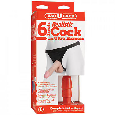 Doc Johnson Vac-U-Lock Ultra Harness Set, 16 см - фото, отзывы Doc Johnson Vac-U-Lock Ultra Harness Set, 16 см - фото, отзывы