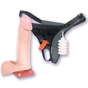 Doc Johnson Vac-U-Lock Realistic Ultra Harness, 20 см, Набор из трусиков и насадки Doc Johnson Vac-U-Lock Realistic Ultra Harness, 20 см, Набор из трусиков и насадки