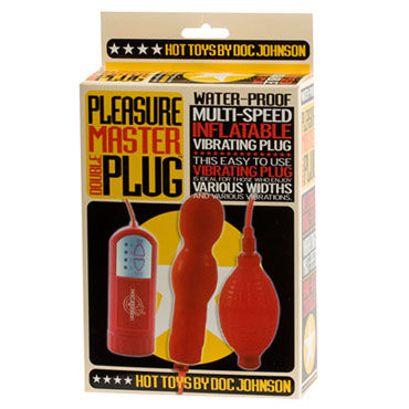 Doc Johnson Pleasure Master Plug - Анальная пробка с грушей и вибрацией - купить в секс шопе Doc Johnson Pleasure Master Plug - Анальная пробка с грушей и вибрацией - купить в секс шопе