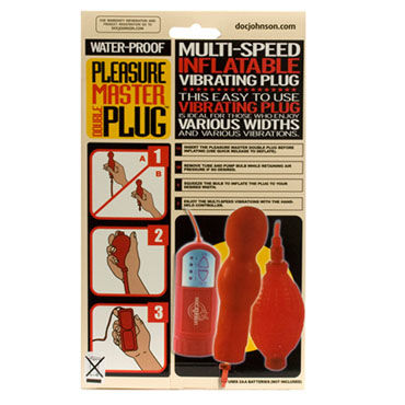 Doc Johnson Pleasure Master Plug, Анальная пробка с грушей и вибрацией и другие товары Doc Johnson с фото Doc Johnson Pleasure Master Plug, Анальная пробка с грушей и вибрацией и другие товары Doc Johnson с фото