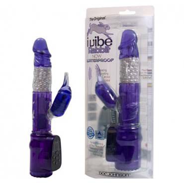 Doc Johnson I Vibe Rabbit, синий, Вибратор с ротацией и стимулятором клитора Doc Johnson I Vibe Rabbit, синий, Вибратор с ротацией и стимулятором клитора