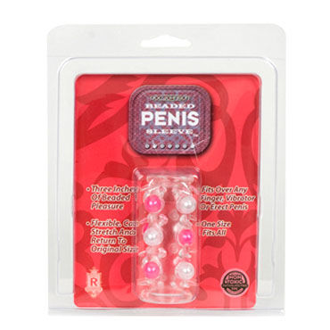 Doc Johnson Beaded Penis Sleeve - Насадка на пенис с бусинками - купить в секс шопе Doc Johnson Beaded Penis Sleeve - Насадка на пенис с бусинками - купить в секс шопе