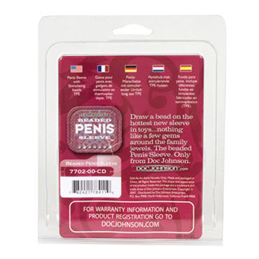 Doc Johnson Beaded Penis Sleeve, Насадка на пенис с бусинками и другие товары Doc Johnson с фото Doc Johnson Beaded Penis Sleeve, Насадка на пенис с бусинками и другие товары Doc Johnson с фото