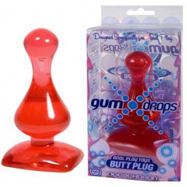 Doc Johnson Gum Drops, красный, Анальная пробка необычной формы Doc Johnson Gum Drops, красный, Анальная пробка необычной формы