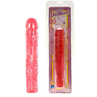 Doc Johnson Crystal Jellies Realistic, розовый, Упругий фаллоимитатор Doc Johnson Crystal Jellies Realistic, розовый, Упругий фаллоимитатор