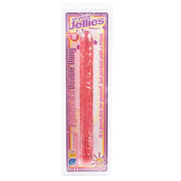 Doc Johnson Crystal Jellies Double, розовый - Двусторонний огромный фаллоимитатор - купить в секс шопе Doc Johnson Crystal Jellies Double, розовый - Двусторонний огромный фаллоимитатор - купить в секс шопе