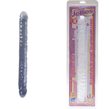Doc Johnson Crystal Jellies Double, прозрачный, Двусторонний огромный фаллоимитатор Doc Johnson Crystal Jellies Double, прозрачный, Двусторонний огромный фаллоимитатор