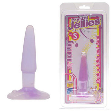 Doc Johnson Crystal Jellies Small, фиолетовый, Миниатюрная анальная пробка Doc Johnson Crystal Jellies Small, фиолетовый, Миниатюрная анальная пробка