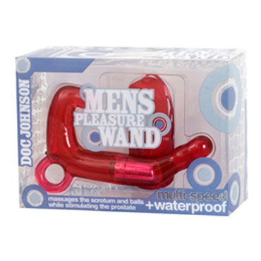 Doc Johnson Mens Pleasure Wand, красный - Стимулятор простаты с вибрацией - купить в секс шопе Doc Johnson Mens Pleasure Wand, красный - Стимулятор простаты с вибрацией - купить в секс шопе