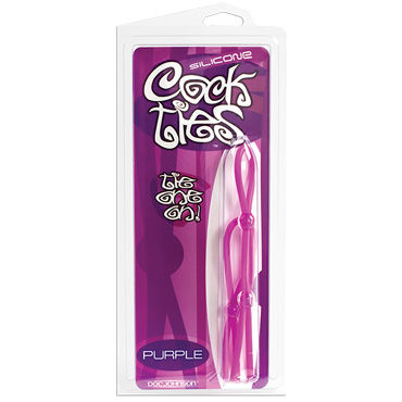 Doc Johnson Cock Ties, фиолетовый - Утяжки на пенис - купить в секс шопе Doc Johnson Cock Ties, фиолетовый - Утяжки на пенис - купить в секс шопе