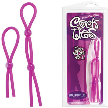 Doc Johnson Cock Ties, фиолетовый, Утяжки на пенис Doc Johnson Cock Ties, фиолетовый, Утяжки на пенис