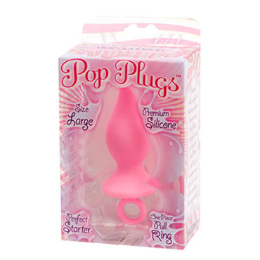 Doc Johnson Large Pop Plugs - Анальная пробка с удобным кольцом - купить в секс шопе Doc Johnson Large Pop Plugs - Анальная пробка с удобным кольцом - купить в секс шопе