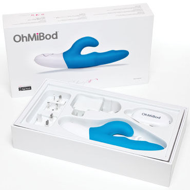 OhMiBod Freestyle W, голубой - Беспроводной вибратор со стимулятором клитора - купить в секс шопе OhMiBod Freestyle W, голубой - Беспроводной вибратор со стимулятором клитора - купить в секс шопе